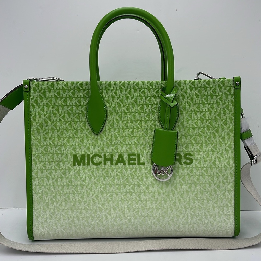 Michael Kors Mirella Medium Ombré Logo Tote Bag
Jungle Green 
NWT - Picture 14 of 16